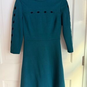 Elie Tahari Teal Long Sleeve Dress